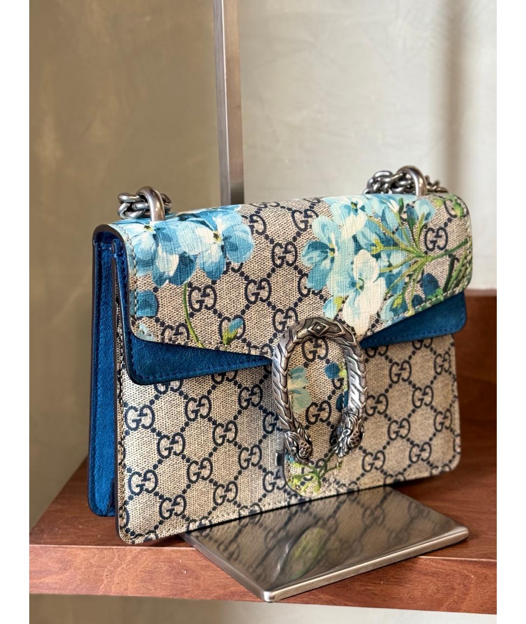 GUCCI Бежевая деним сумка тоут, фото 4