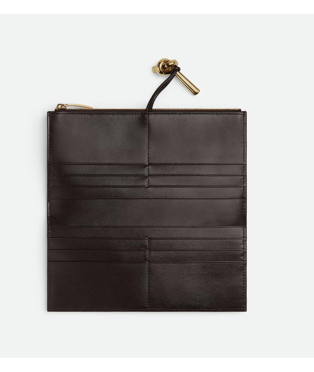 BOTTEGA VENETA Коричневый кожаный кошелек, фото 3