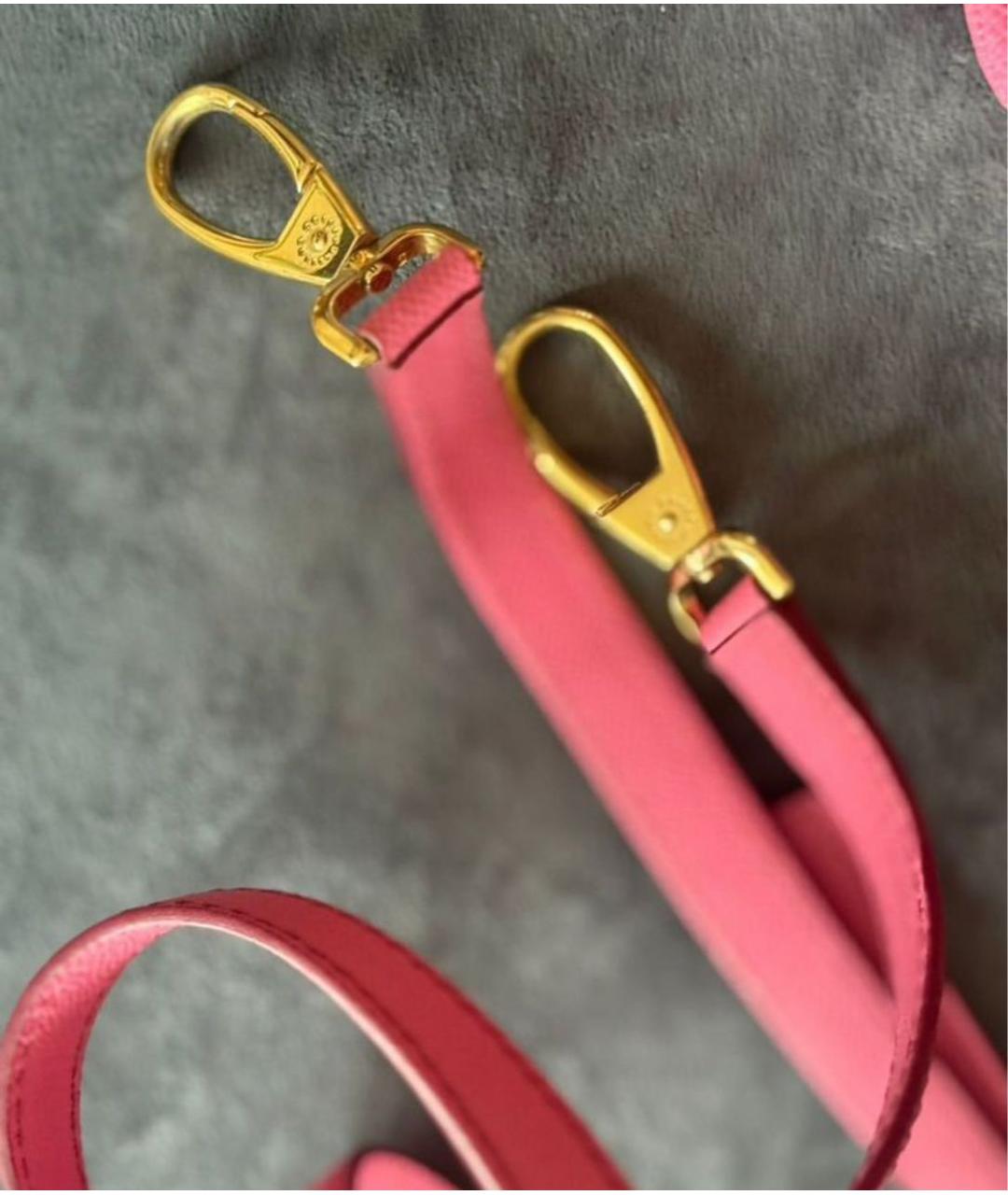 DOLCE&GABBANA Розовая кожаная сумка с короткими ручками, фото 4