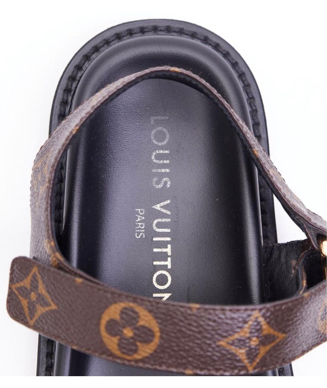 LOUIS VUITTON Коричневые сандалии, фото 5
