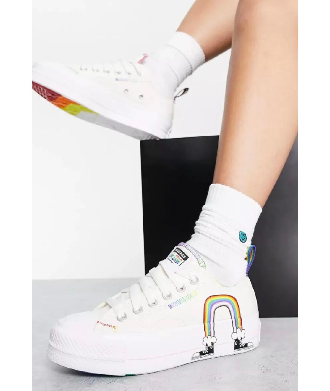 CONVERSE Бежевые текстильные кеды, фото 3