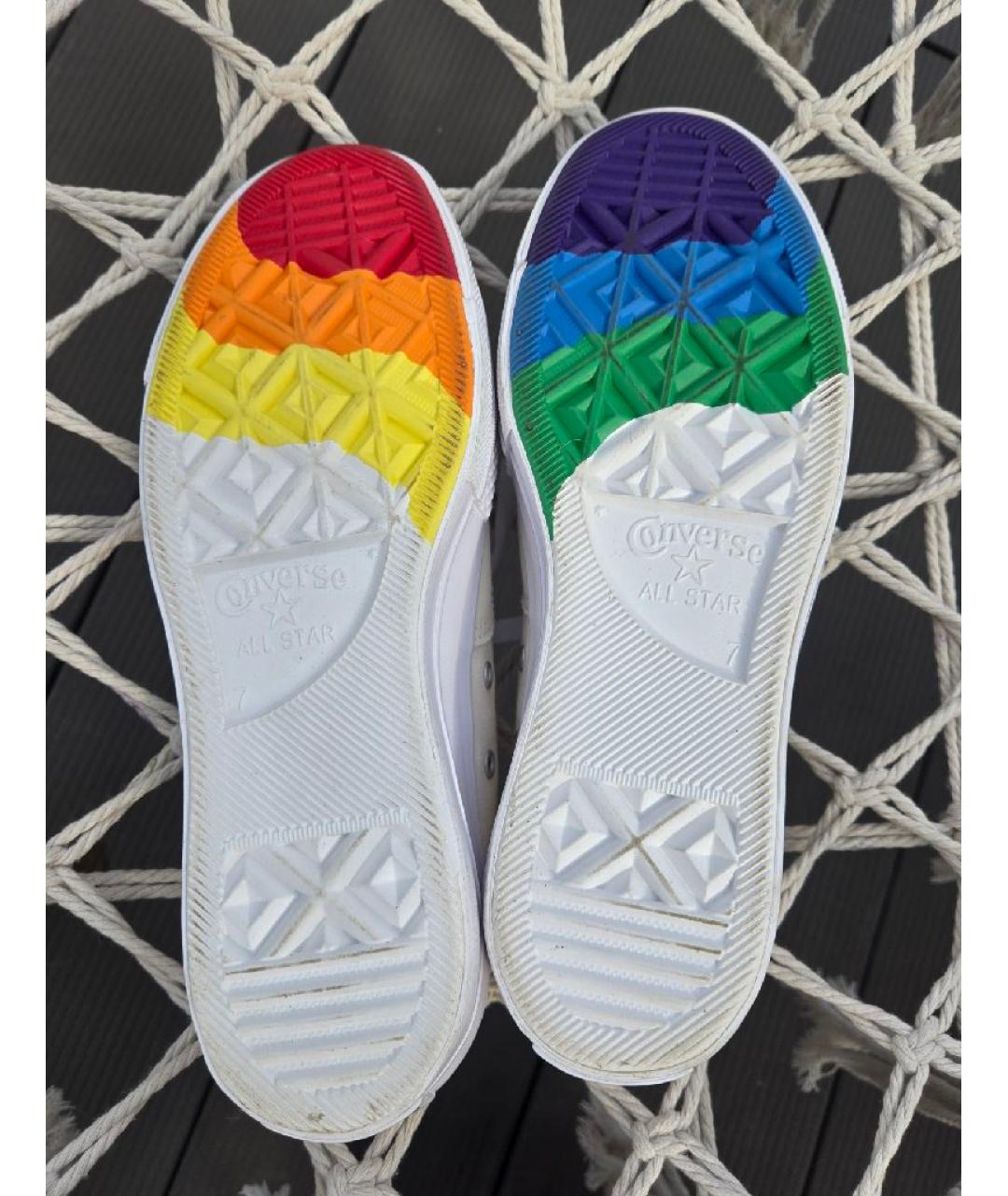 CONVERSE Бежевые текстильные кеды, фото 6