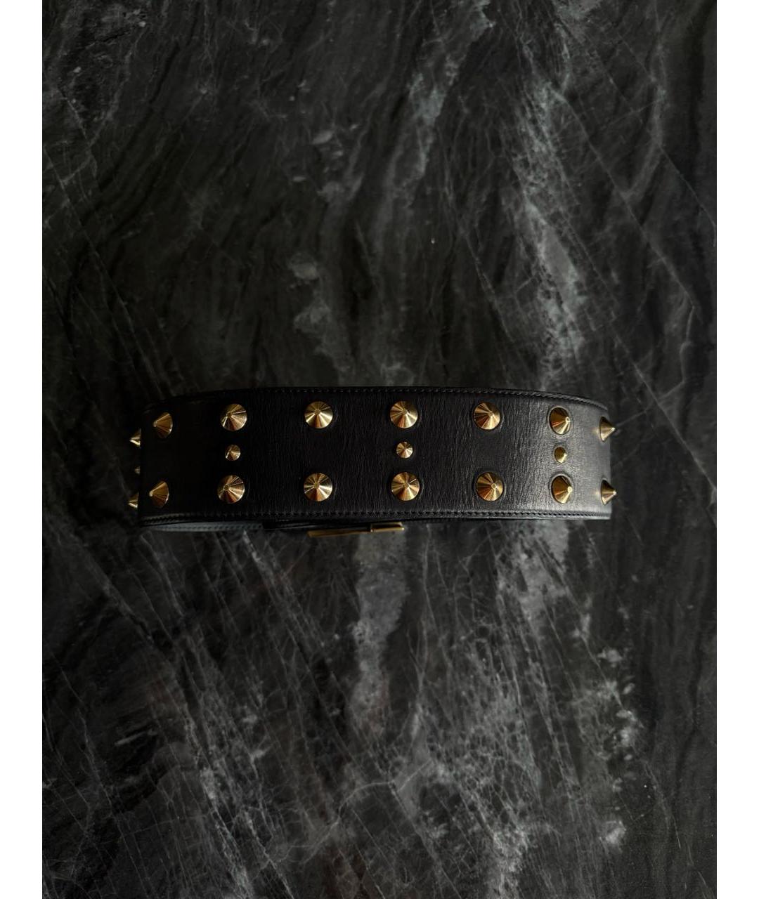 LOUIS VUITTON Черный кожаный ремень, фото 3