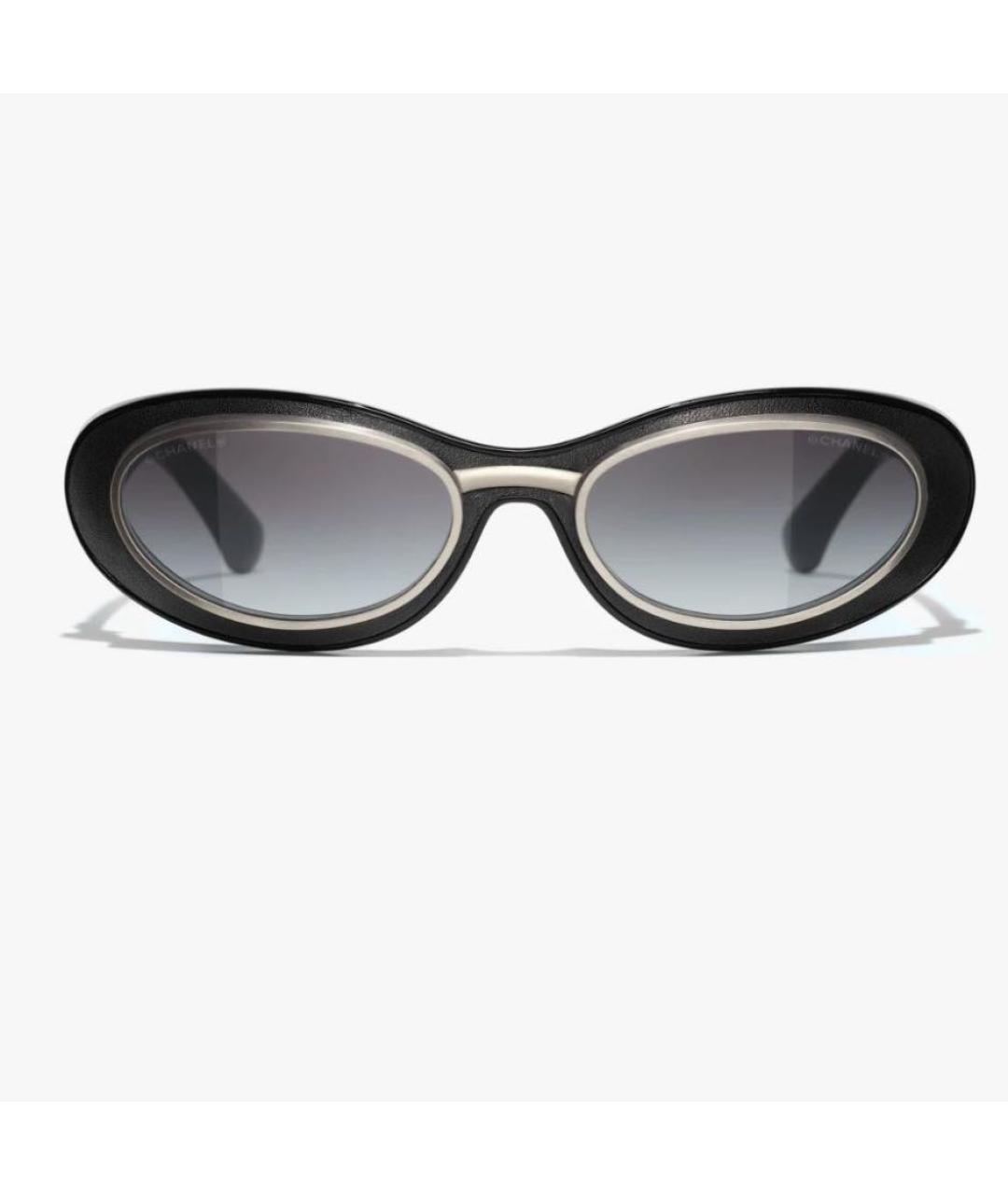 CHANEL Черные пластиковые солнцезащитные очки, фото 9
