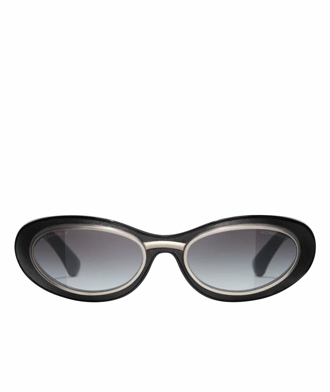 CHANEL Черные пластиковые солнцезащитные очки, фото 1