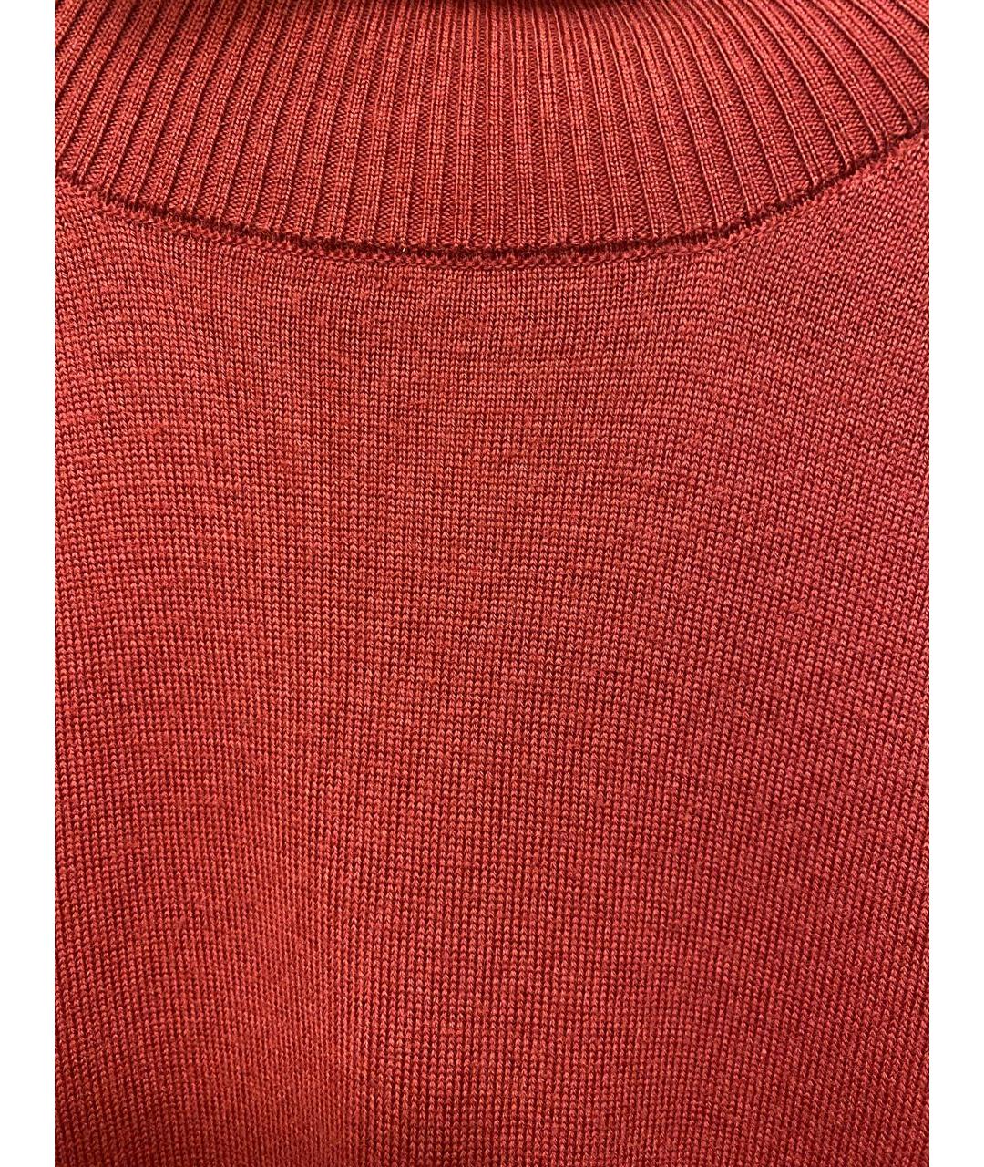 STONE ISLAND Бордовая шерстяная водолазка, фото 4