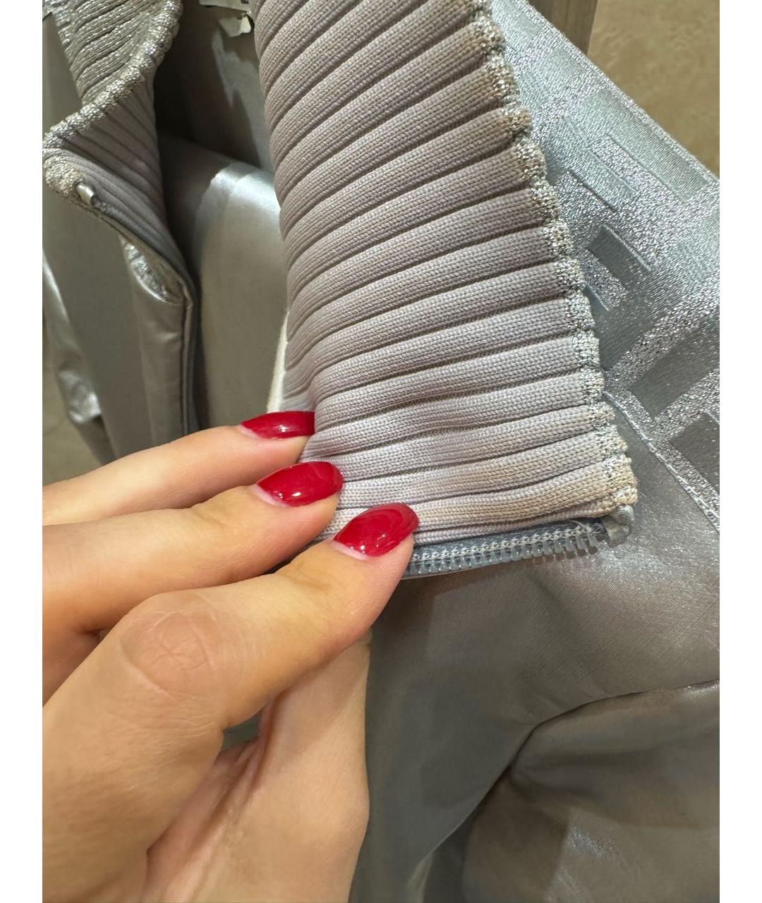 FENDI Серебрянный хлопко-эластановый костюм с брюками, фото 6