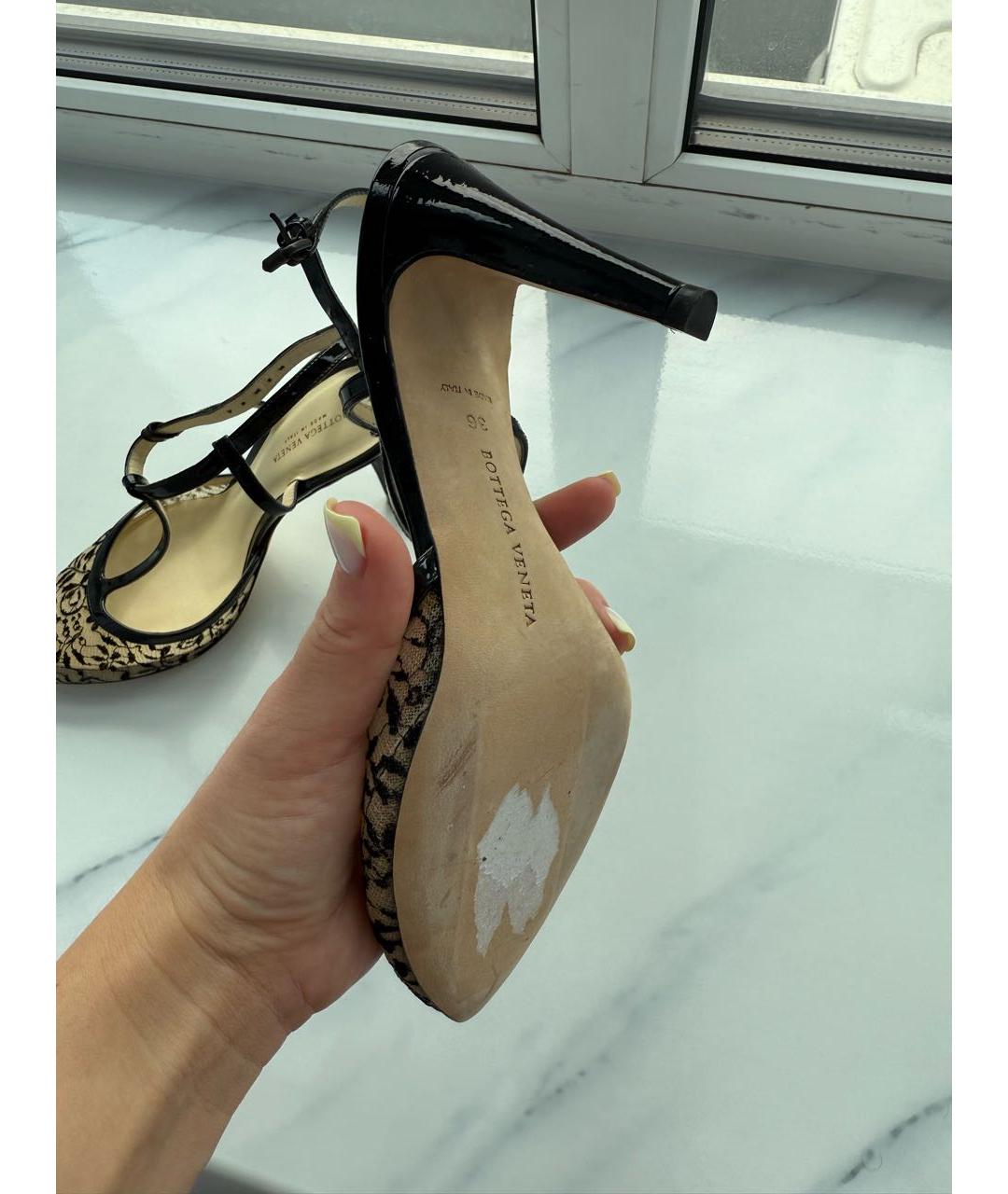 BOTTEGA VENETA Черные кожаные туфли, фото 5