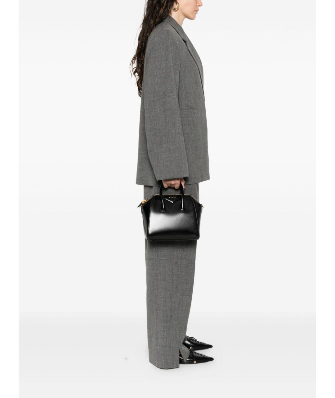 GIVENCHY Черная кожаная сумка тоут, фото 2