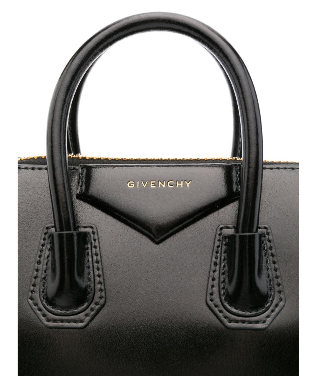 GIVENCHY Черная кожаная сумка тоут, фото 4