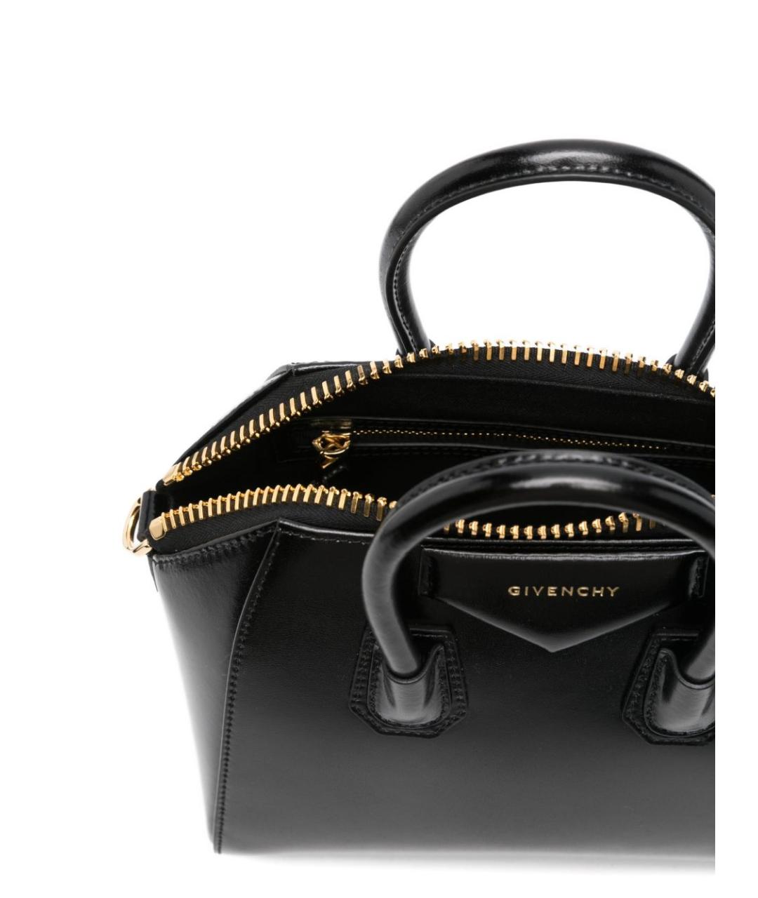 GIVENCHY Черная кожаная сумка тоут, фото 5