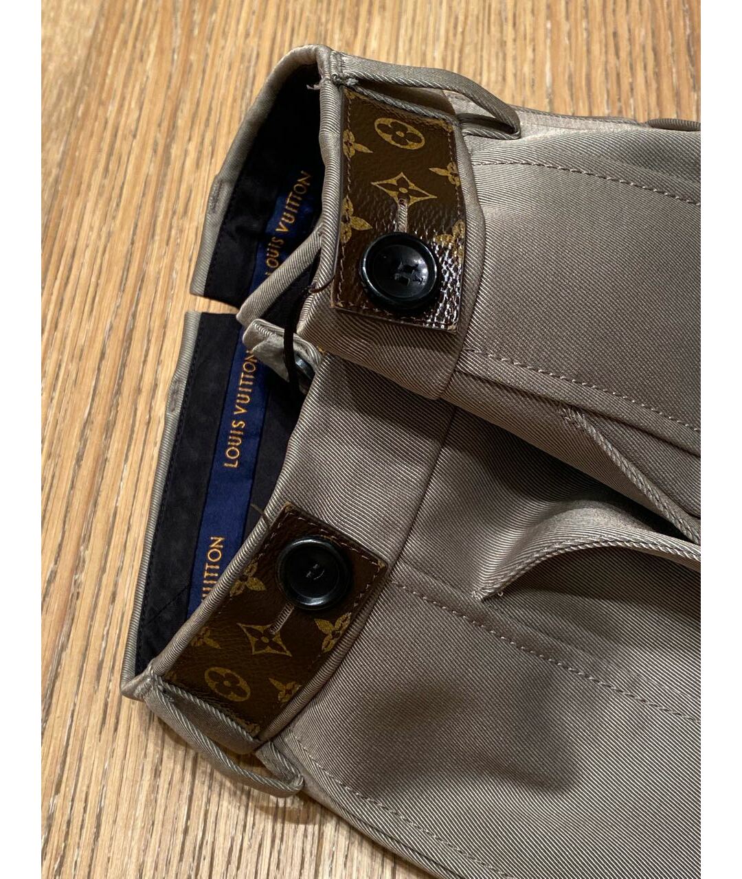 LOUIS VUITTON Бежевые шерстяные брюки узкие, фото 4