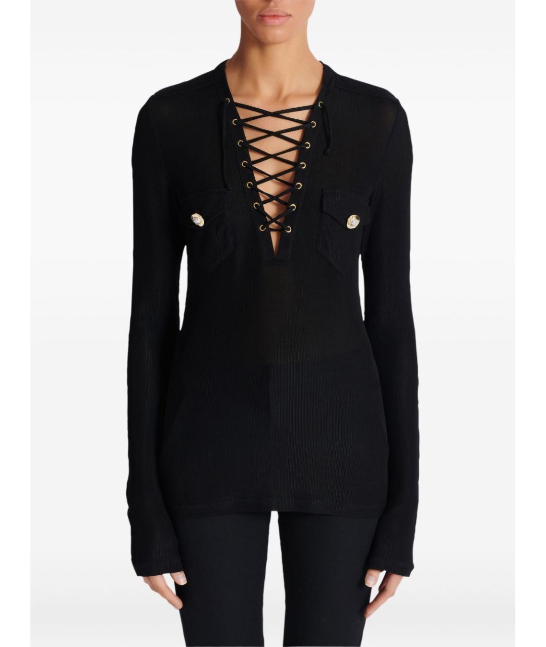 BALMAIN Черный джемпер / свитер, фото 3
