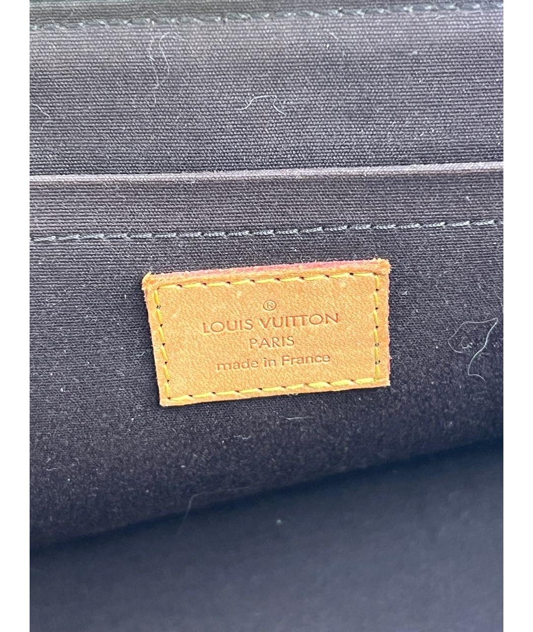 LOUIS VUITTON Коричневая сумка с короткими ручками из лакированной кожи, фото 6