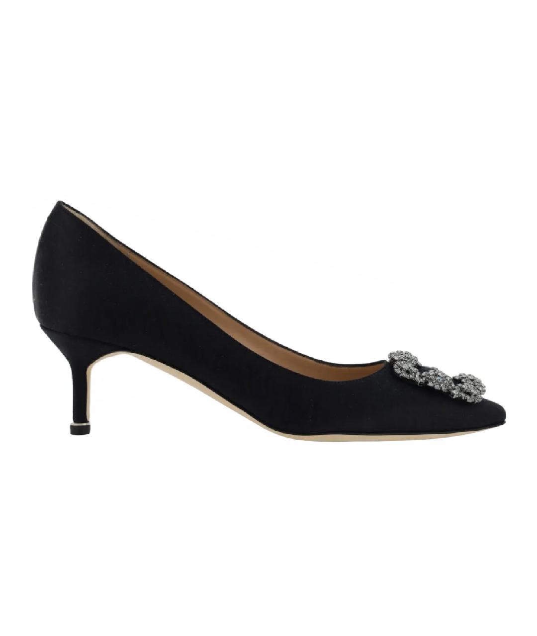 MANOLO BLAHNIK Черные кожаные туфли, фото 1