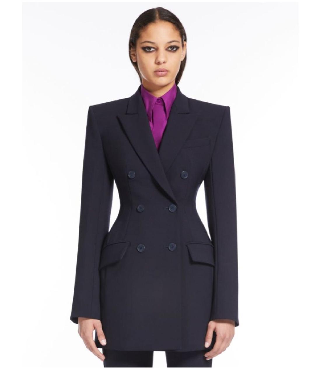 SPORTMAX Черный шерстяной жакет/пиджак, фото 10