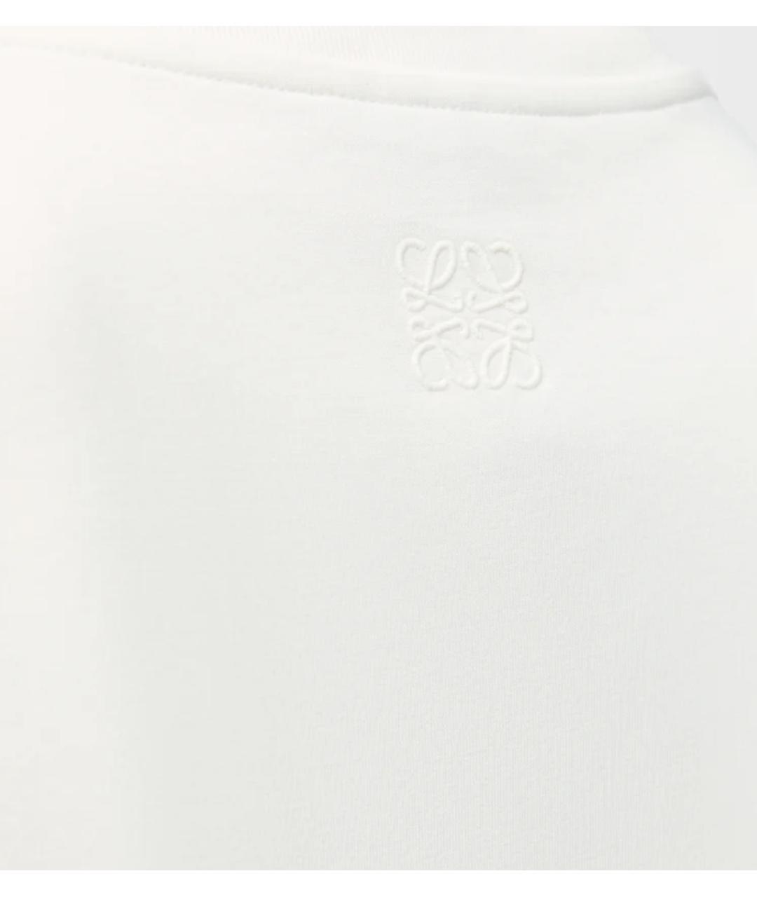LOEWE Белая хлопковая футболка, фото 4