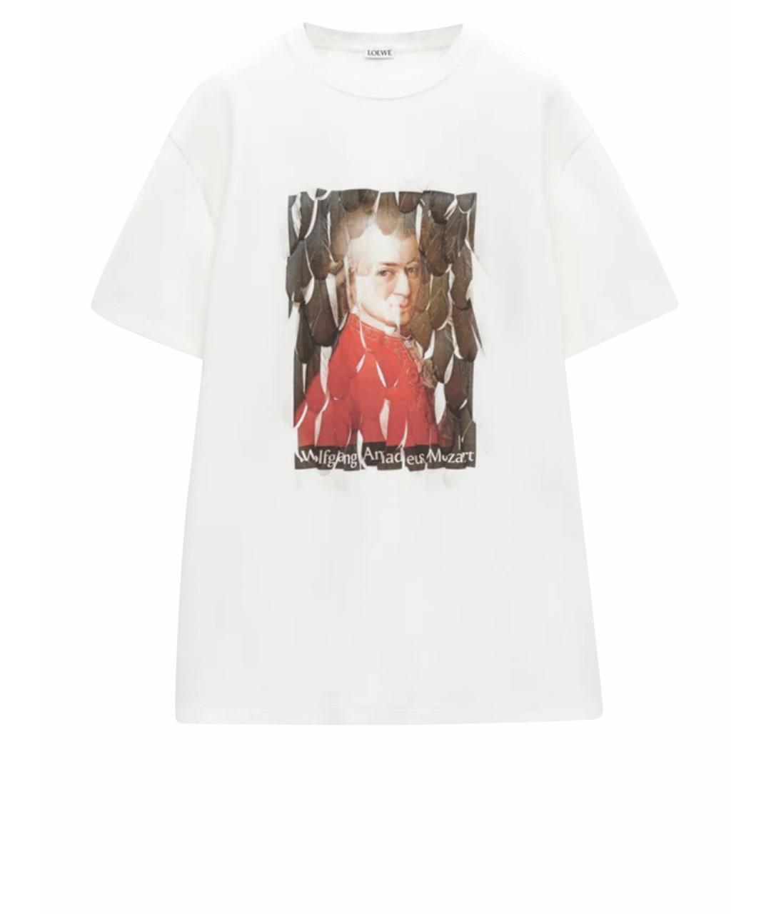 LOEWE Белая хлопковая футболка, фото 1