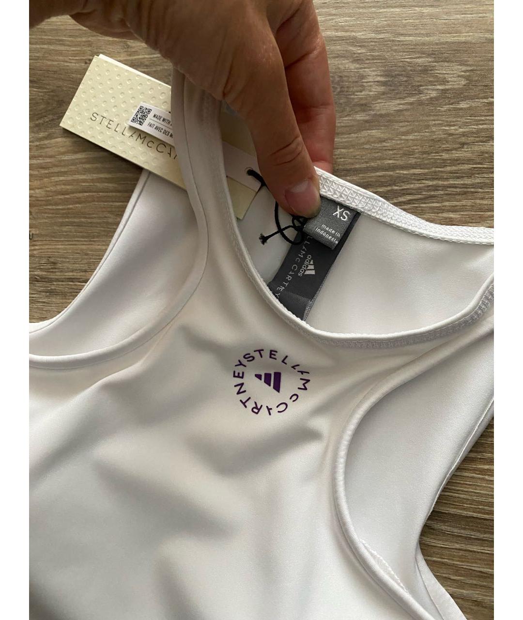 ADIDAS BY STELLA MCCARTNEY Белая полиэстеровая майка, фото 7