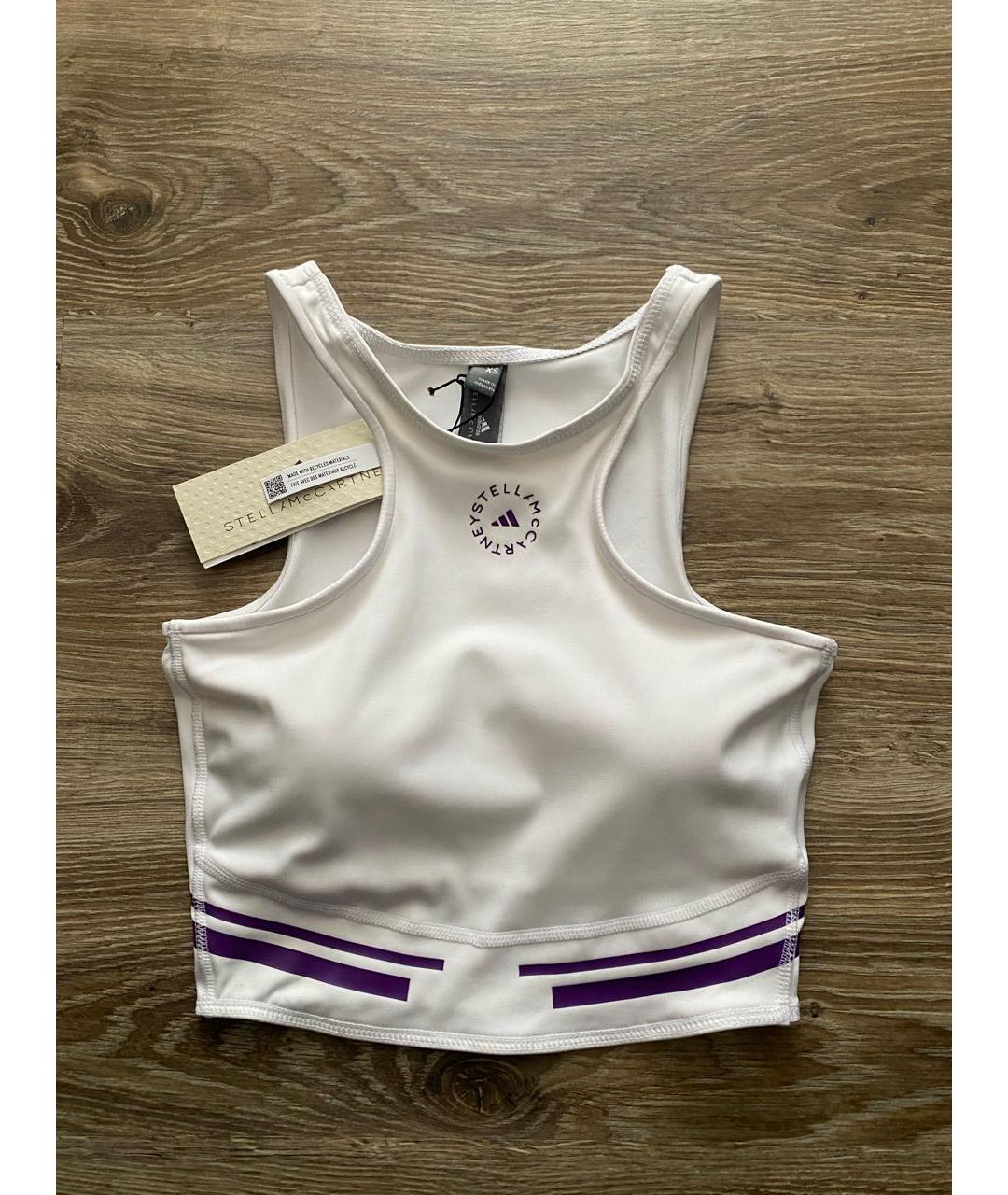 ADIDAS BY STELLA MCCARTNEY Белая полиэстеровая майка, фото 5