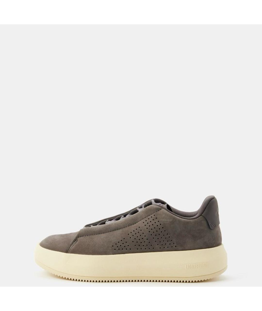 ADIDAS Серые замшевые низкие кроссовки / кеды, фото 2