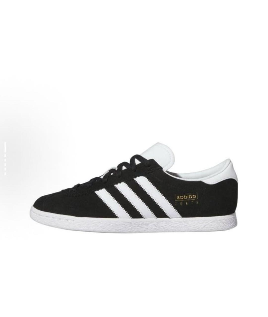 ADIDAS Черные замшевые низкие кроссовки / кеды, фото 3