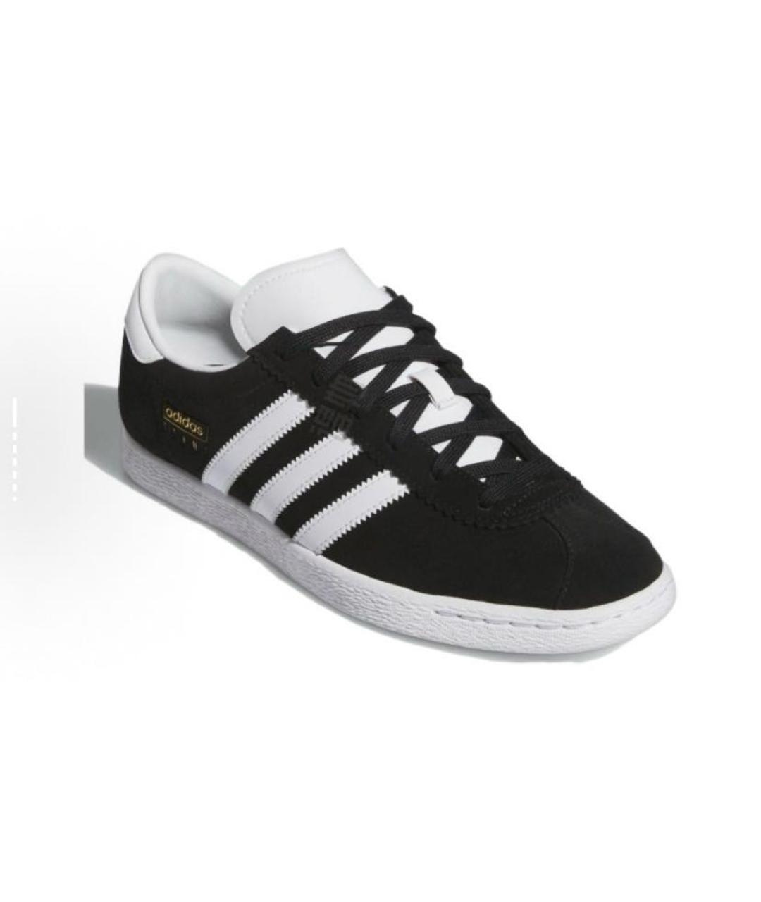 ADIDAS Черные замшевые низкие кроссовки / кеды, фото 4