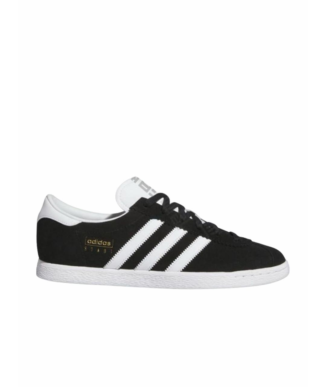 ADIDAS Черные замшевые низкие кроссовки / кеды, фото 1