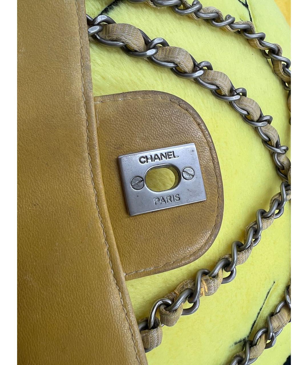 CHANEL Горчичная сумка через плечо, фото 4