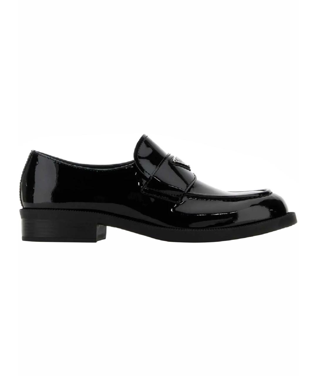 PRADA Черные кожаные лоферы, фото 1