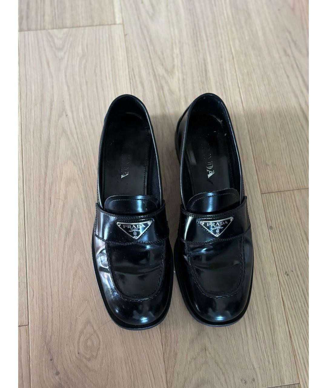 PRADA Черные кожаные лоферы, фото 2