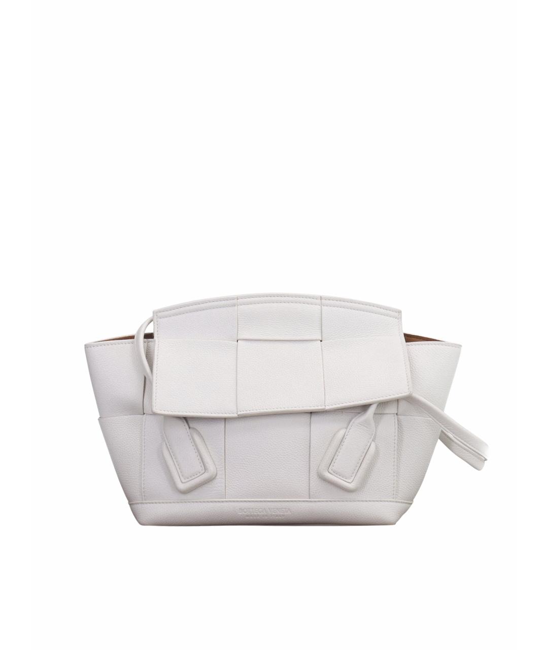 BOTTEGA VENETA Белая кожаная сумка тоут, фото 1