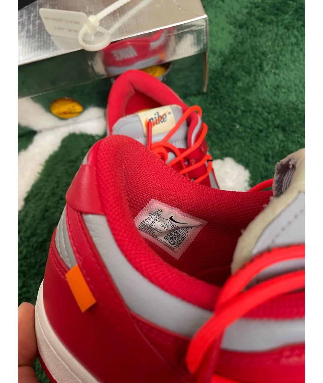 NIKE X OFF-WHITE Красные низкие кроссовки / кеды, фото 5