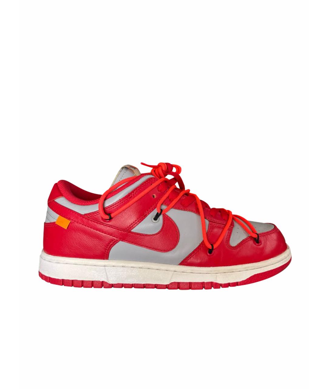 NIKE X OFF-WHITE Красные низкие кроссовки / кеды, фото 1