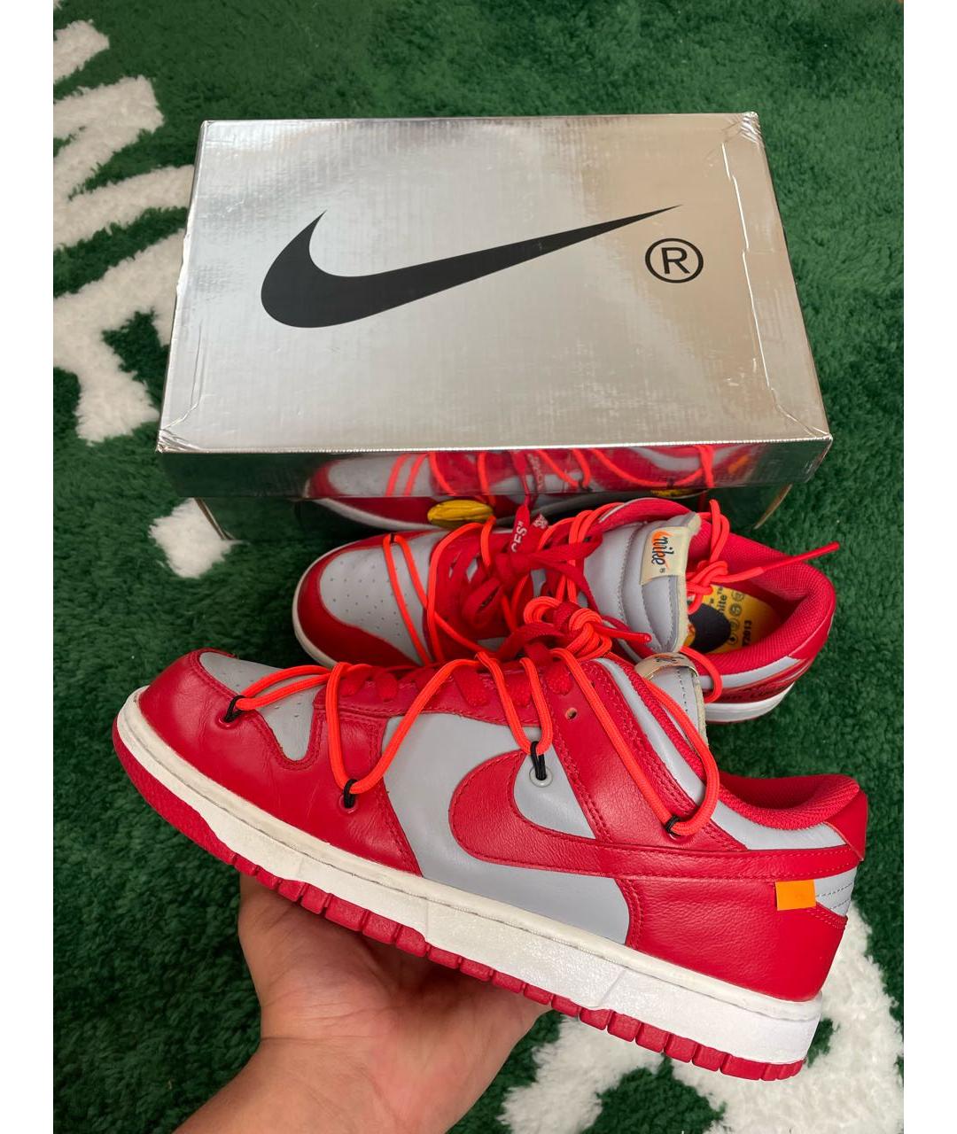 NIKE X OFF-WHITE Красные низкие кроссовки / кеды, фото 7