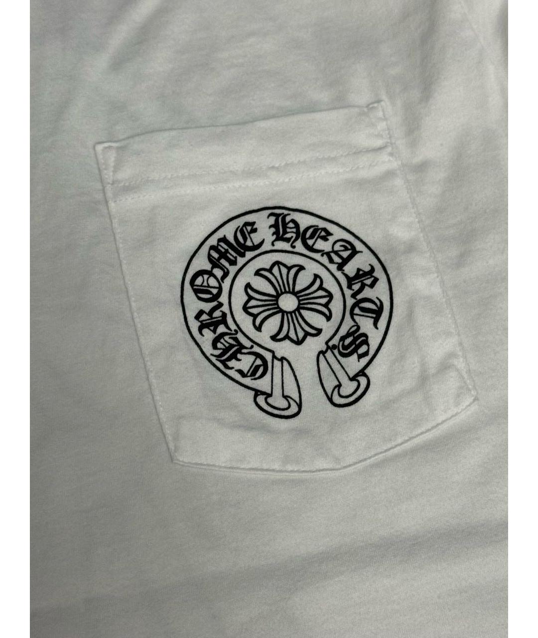 CHROME HEARTS Белая хлопковая футболка, фото 4