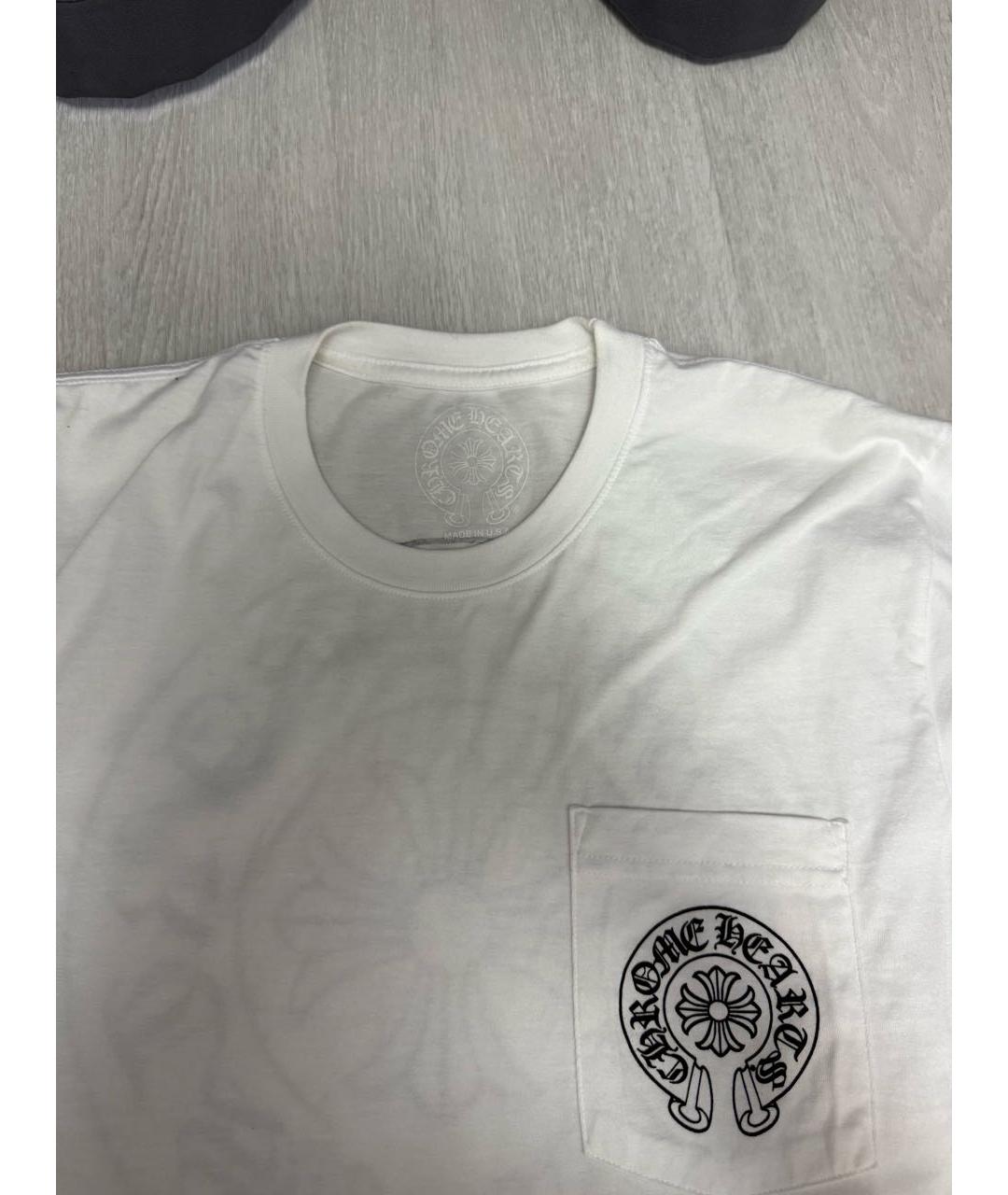 CHROME HEARTS Белая хлопковая футболка, фото 3