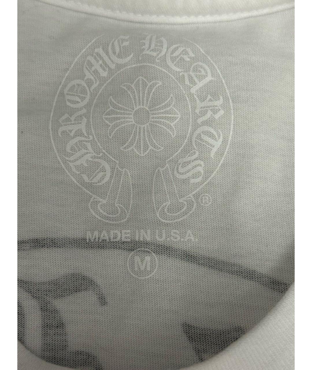 CHROME HEARTS Белая хлопковая футболка, фото 7