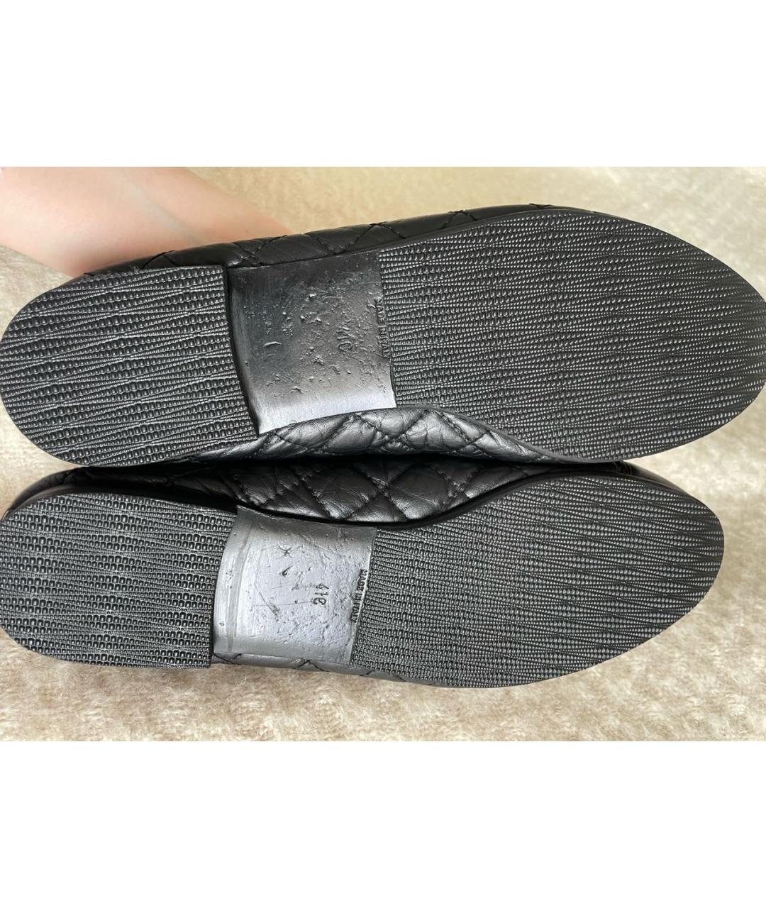 CHANEL Черные кожаные балетки, фото 8