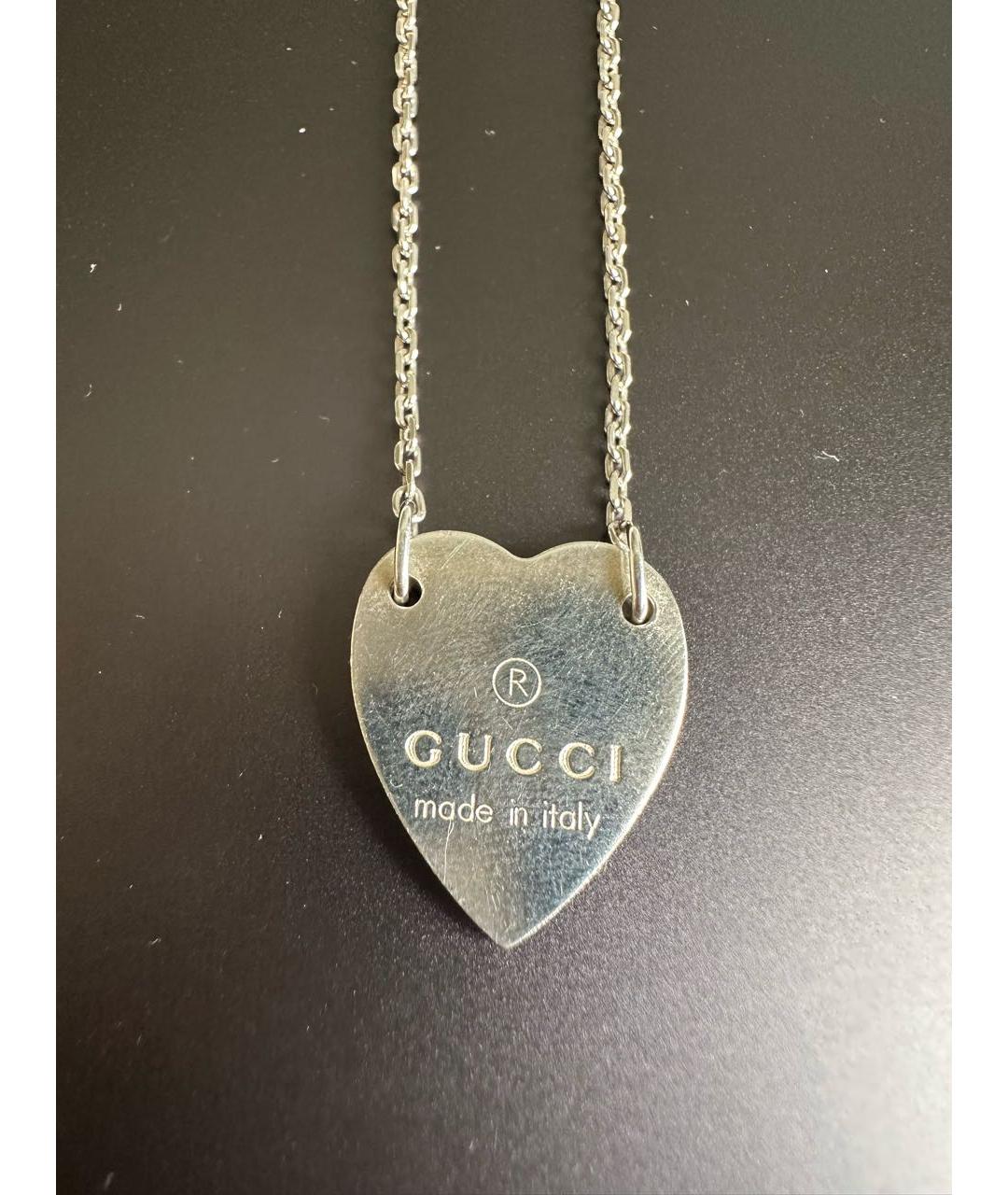 GUCCI Серебряное серебряное колье, фото 3