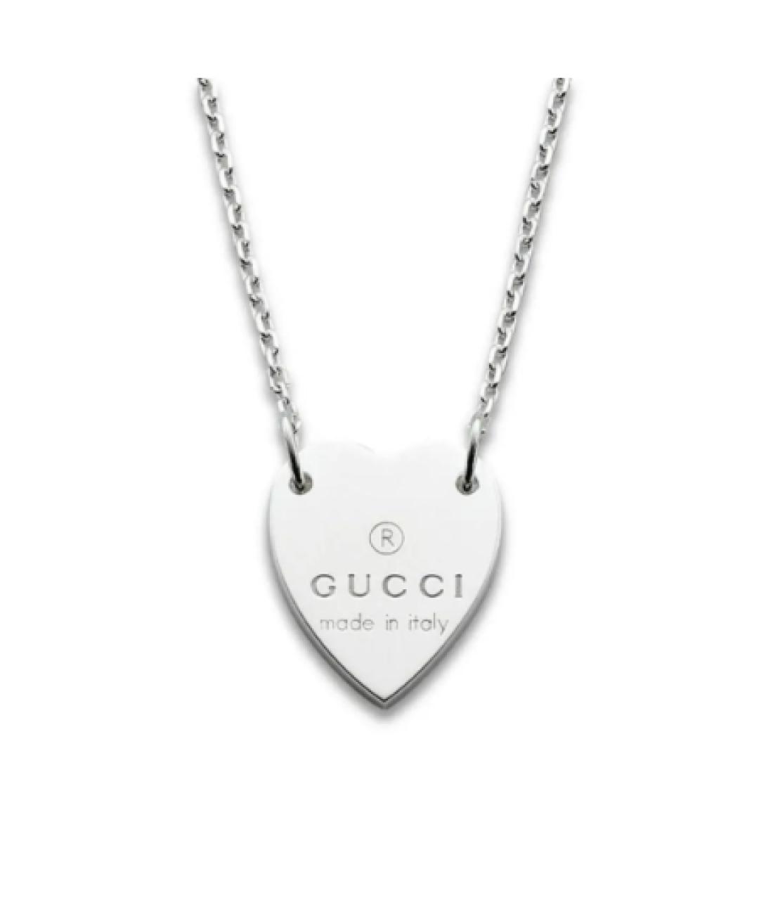 GUCCI Серебряное серебряное колье, фото 1