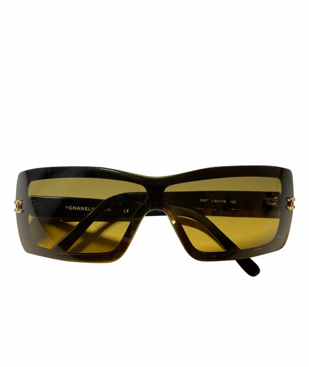 CHANEL PRE-OWNED Мульти пластиковые солнцезащитные очки, фото 1