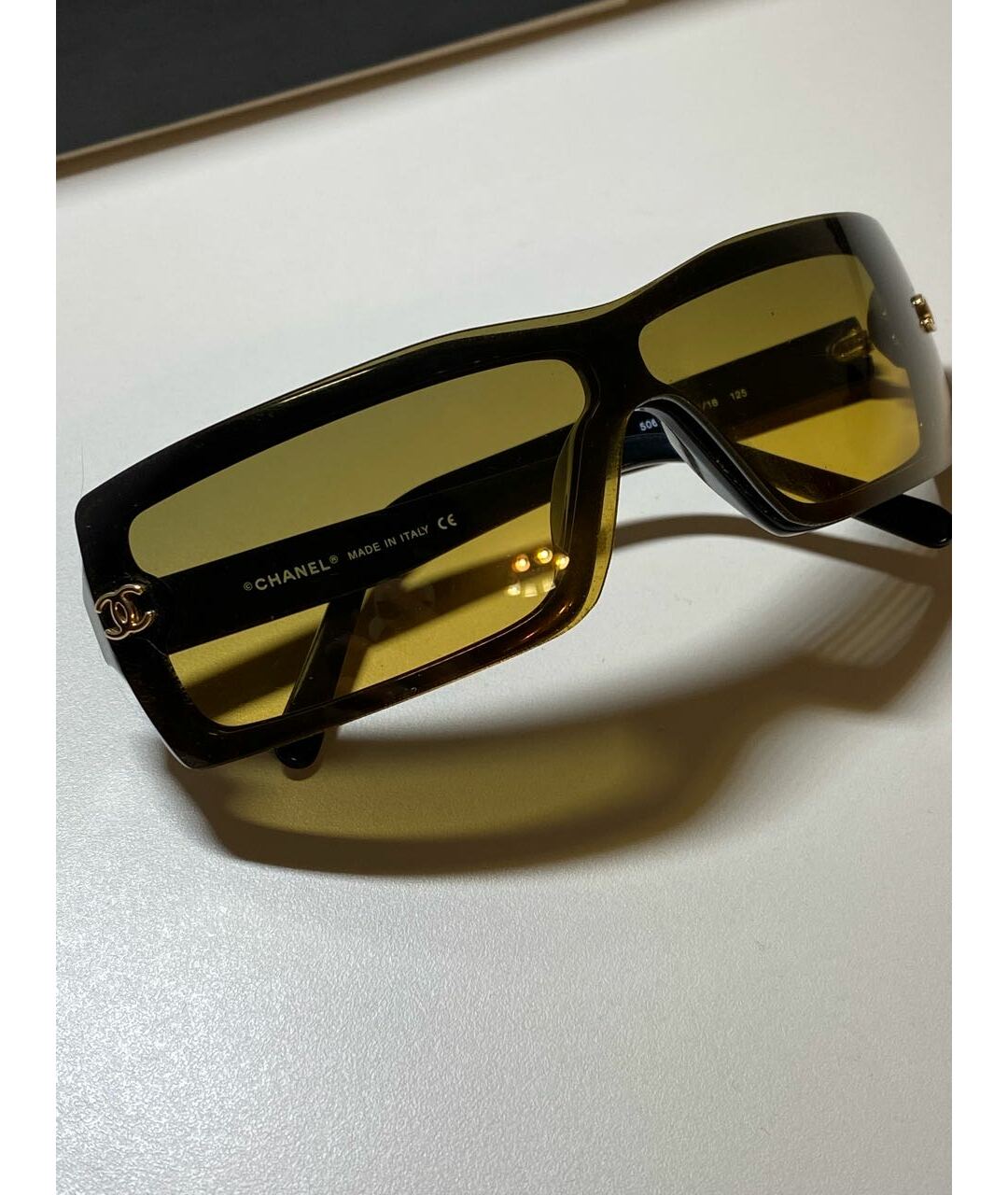 CHANEL PRE-OWNED Мульти пластиковые солнцезащитные очки, фото 6