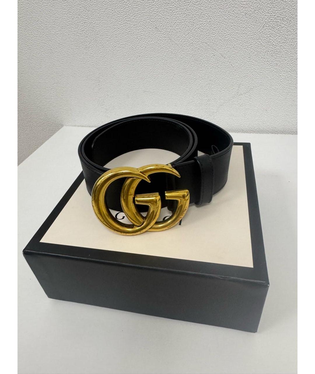 GUCCI Черный кожаный ремень, фото 2