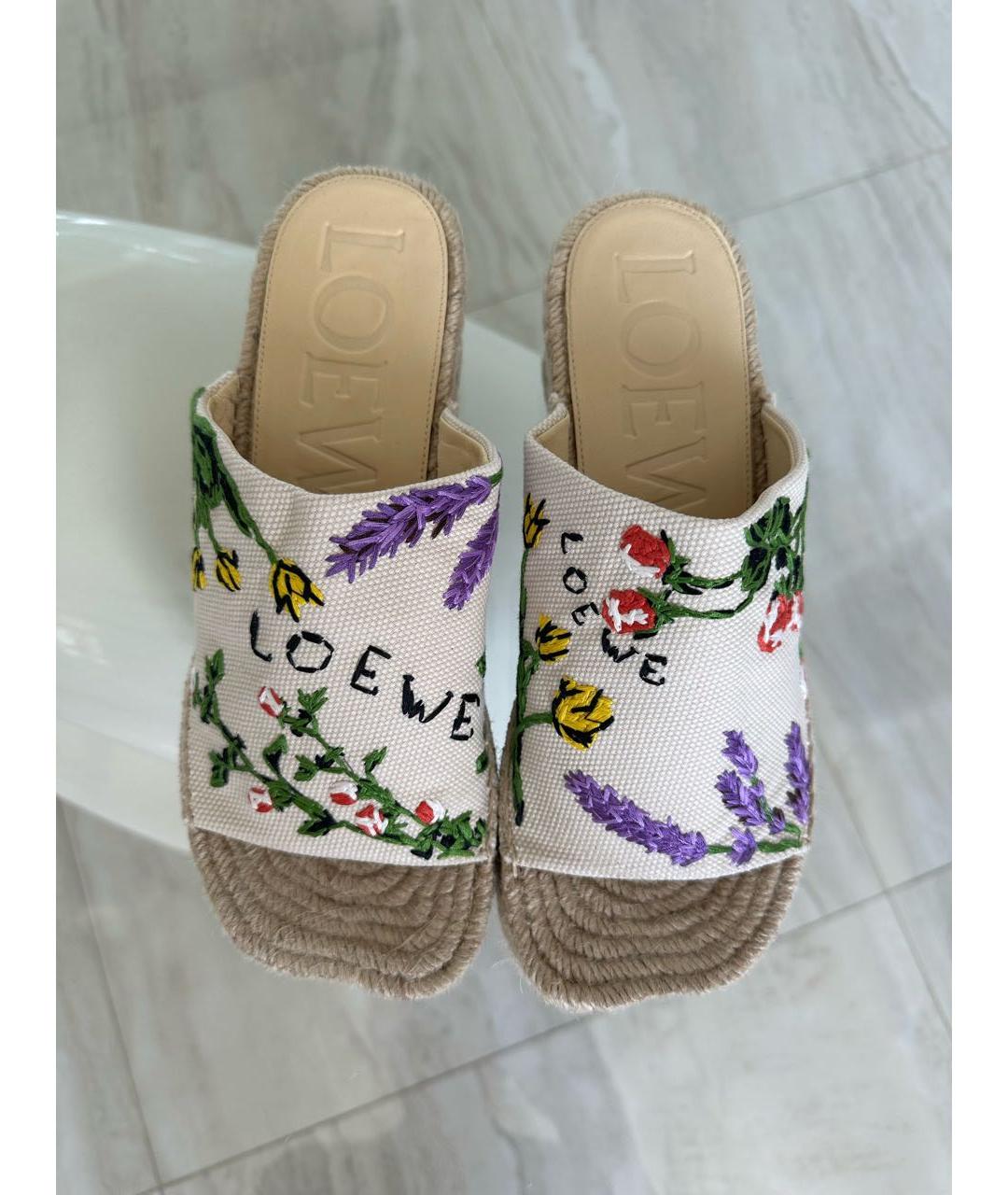 LOEWE Мульти текстильные сабо, фото 2