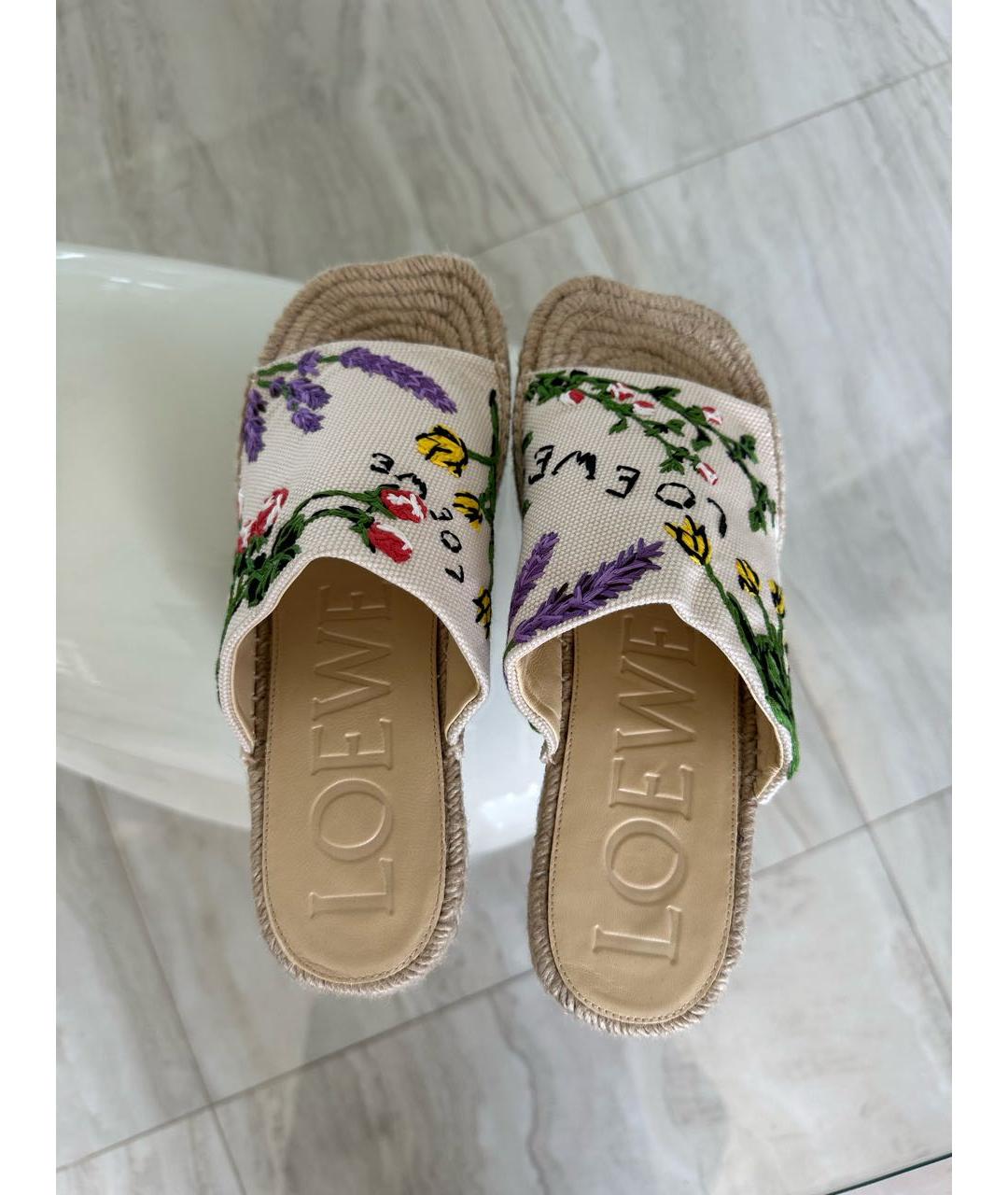 LOEWE Мульти текстильные сабо, фото 3