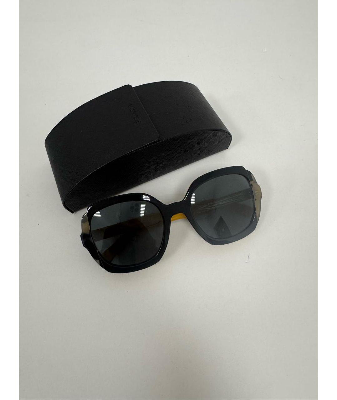 PRADA Черные пластиковые солнцезащитные очки, фото 5