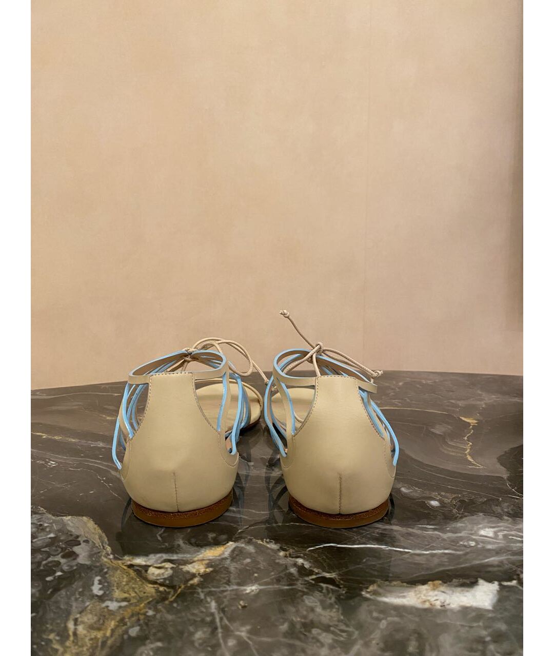 CASADEI Бежевые кожаные сандалии, фото 4