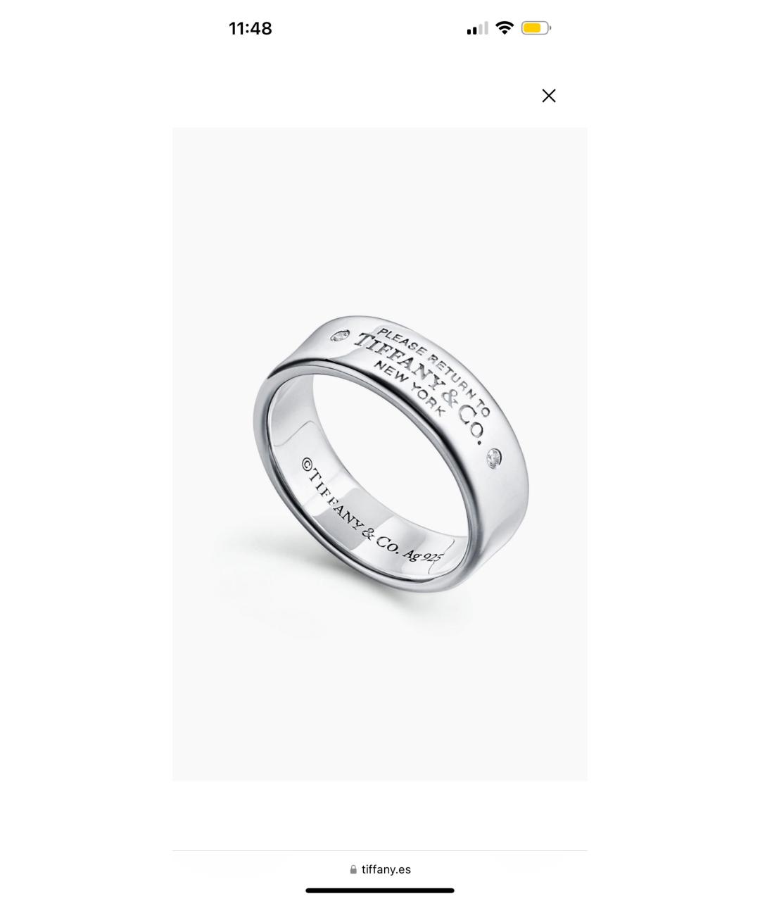TIFFANY&CO Серебряное серебряное кольцо, фото 2