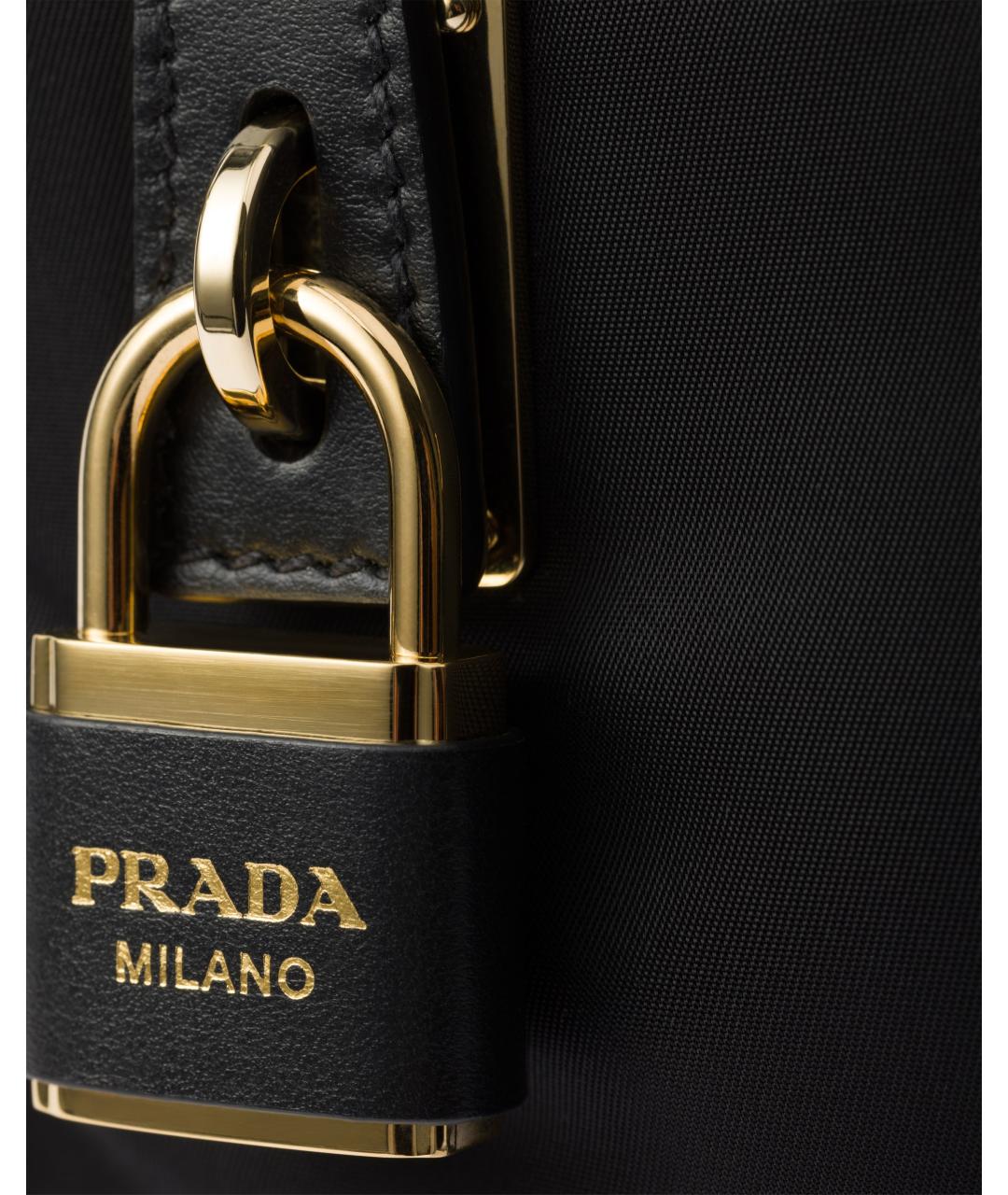 PRADA Черная синтетическая сумка через плечо, фото 5